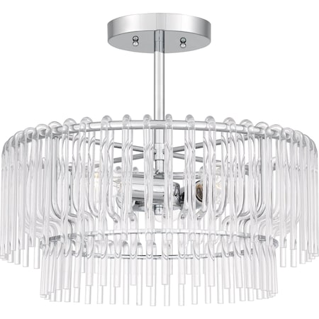 Quoizel Tayshia Semi Flush 3 Lights Polished Chrome PCTAY1718C